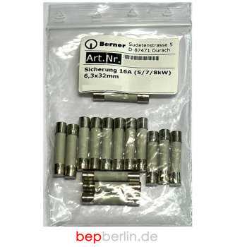Feinsicherung 16Ampe für Induktion 5kW, 7kW und 8 kW
